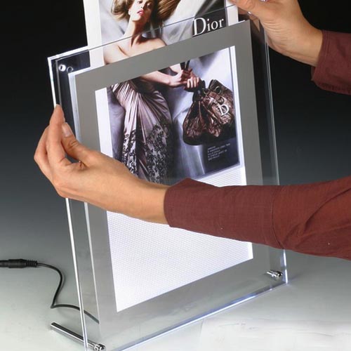 table iluminated poster holders A4